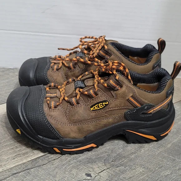 NWOT KEEN Utility Braddock Low American Made Mens Brown/Black Hiking Work Shoes Keen Braddock 1012771 Men main image 3